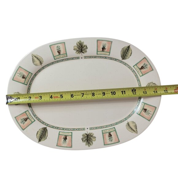 Pfaltzgraff Naturewood Oval Serving Platter Stoneware 14.5" Vintage Made in USA - Picture 7 of 9